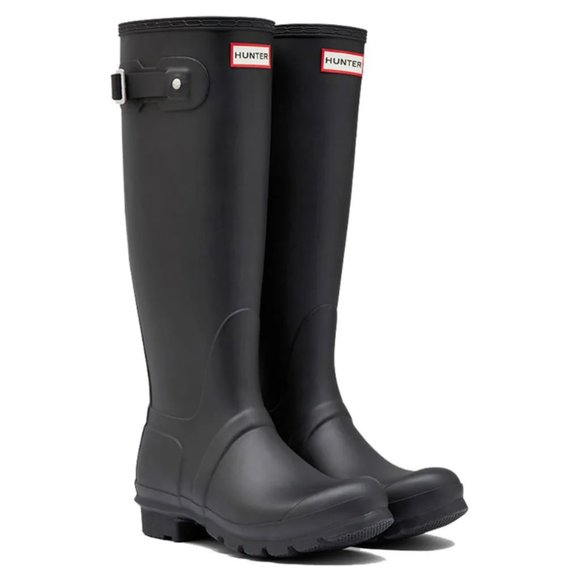 Hunter Women's Original Tall Rain Boots Black - Picture 1 of 8